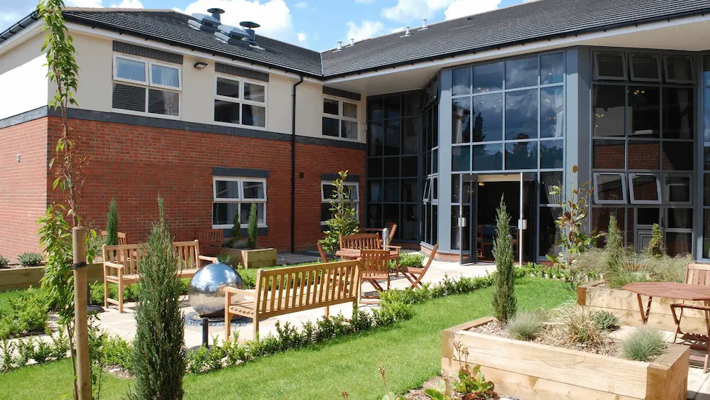 Acorn Lodge care home garden and exterior