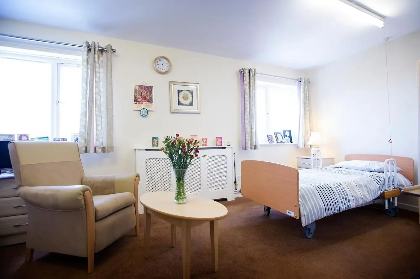 Asra House Care Home bedroom