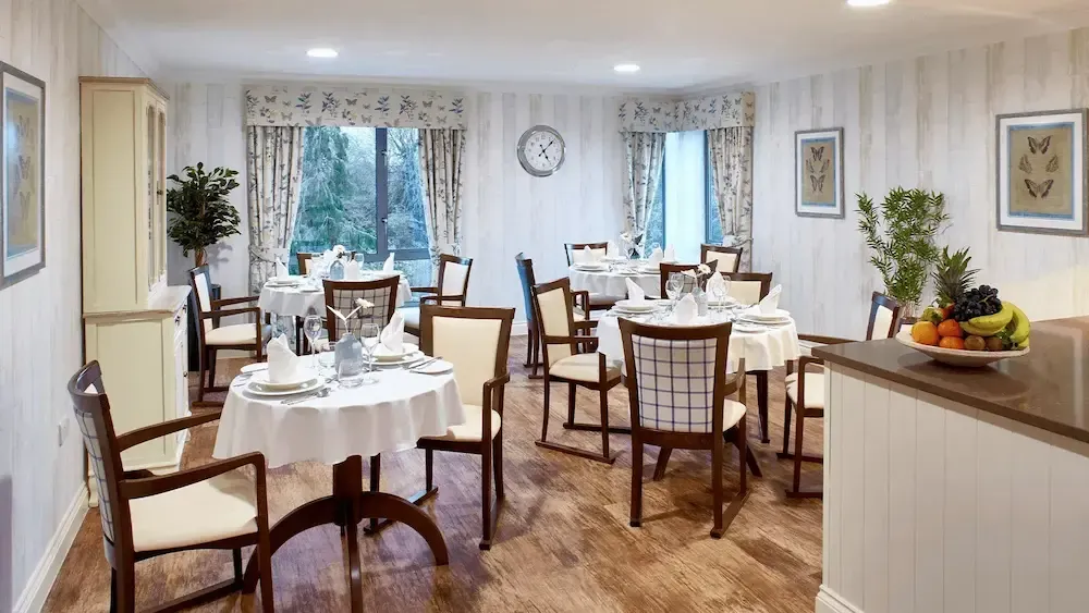 Avalon Court Care Home dining room