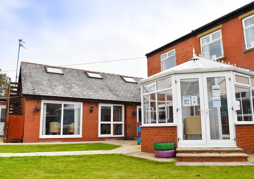 Berwick House Care Home garden and exterior