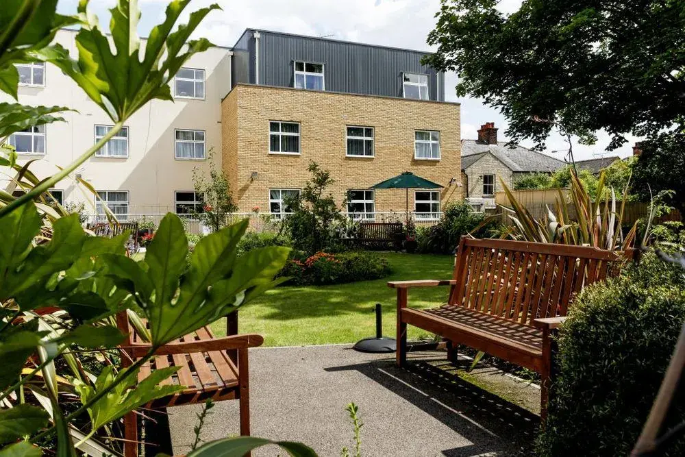 Cambridge Manor care home garden and exterior