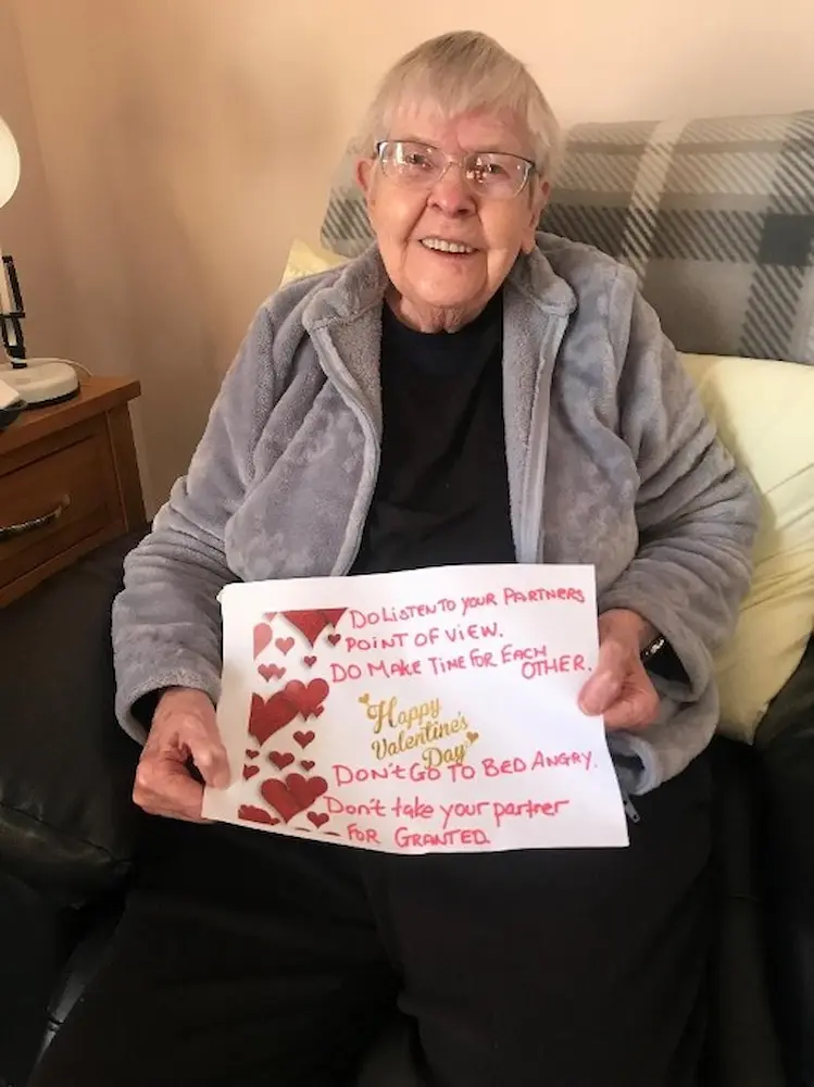 Care home resident Nancy (87)