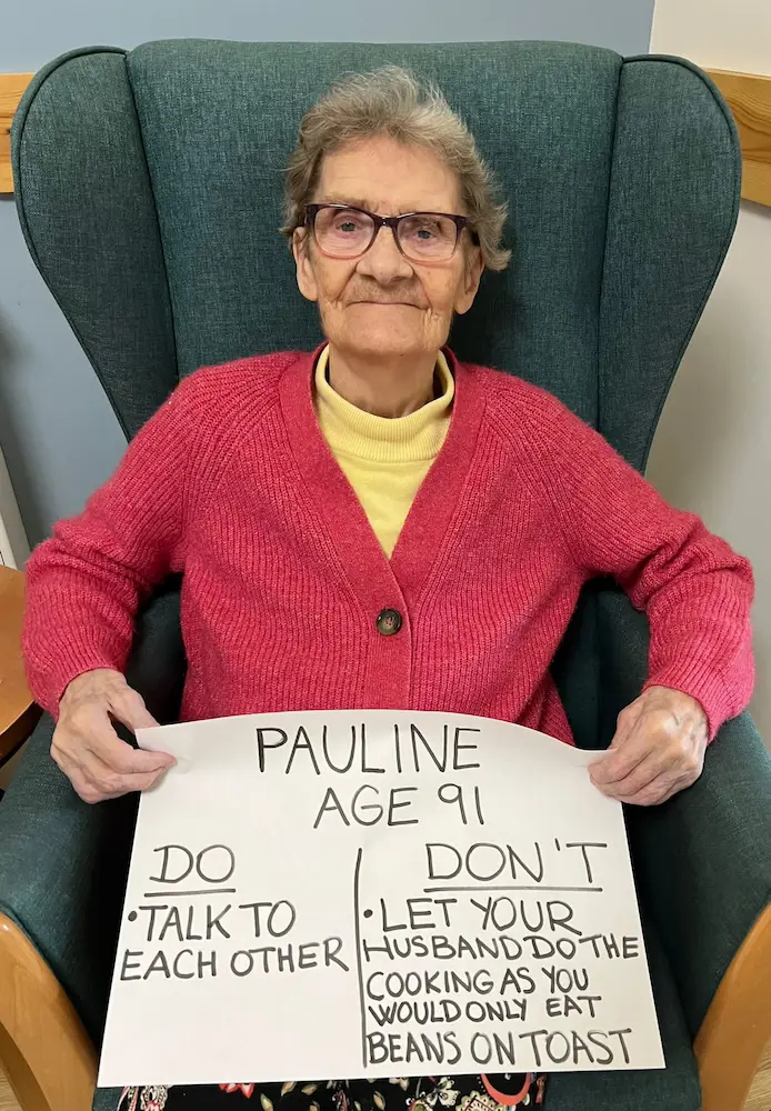 Care home resident Pauline