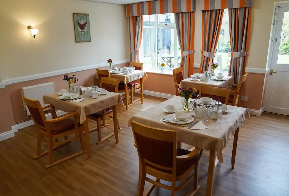 Dalby Court Care Home dining room