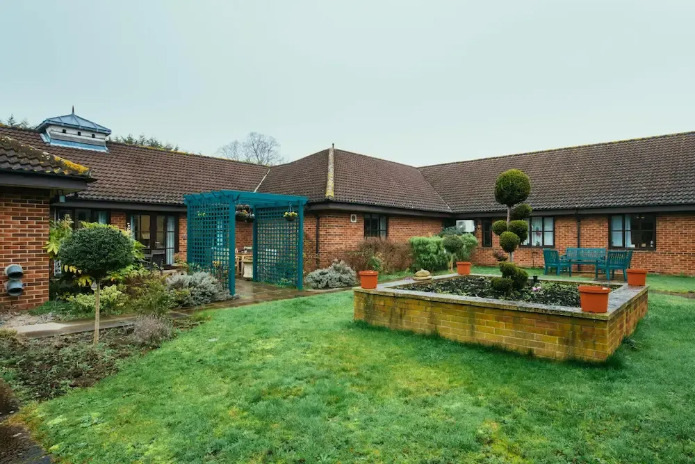 Derham House Care Home garden and exterior