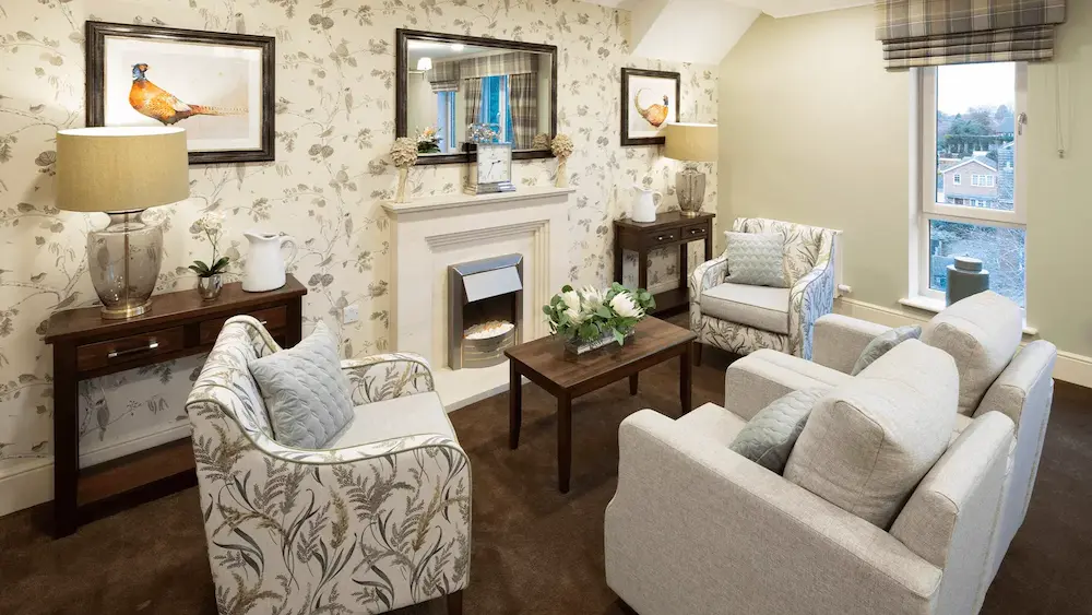 Droitwich Mews care home lounge