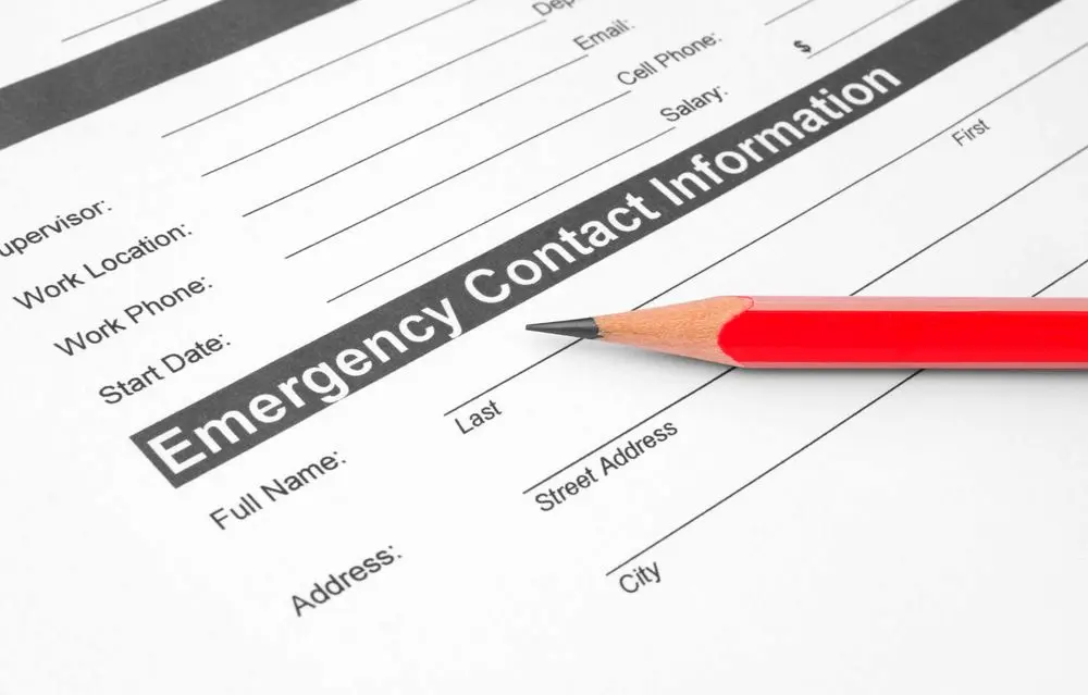 Emergency contact information