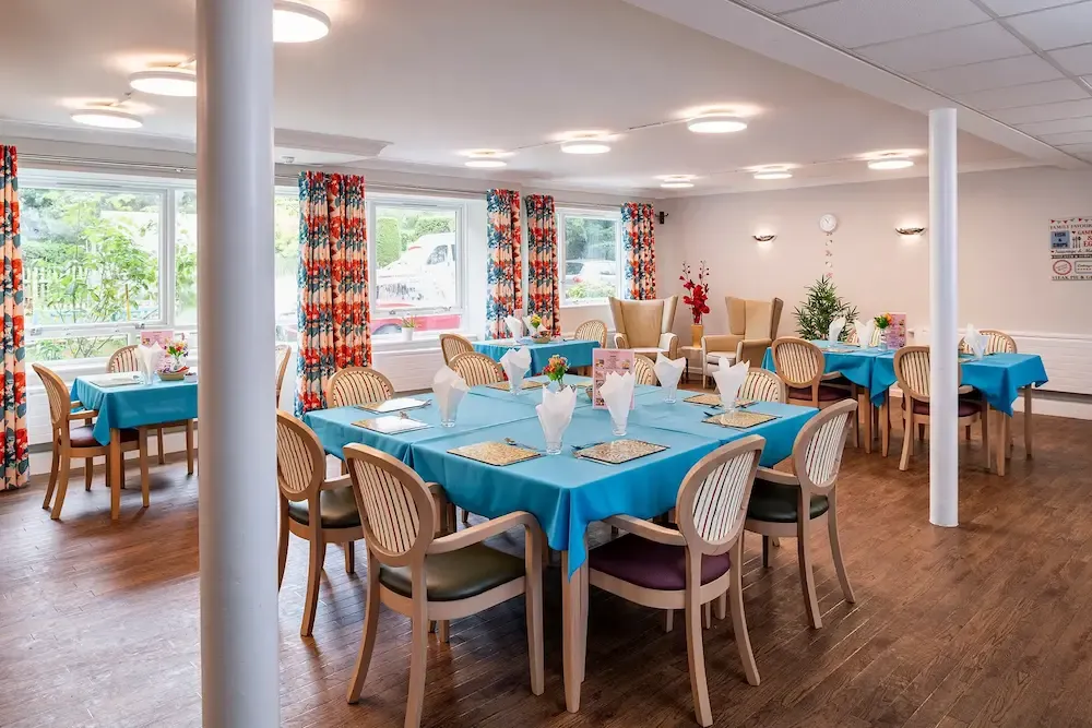 Grevill House Care Home dining room