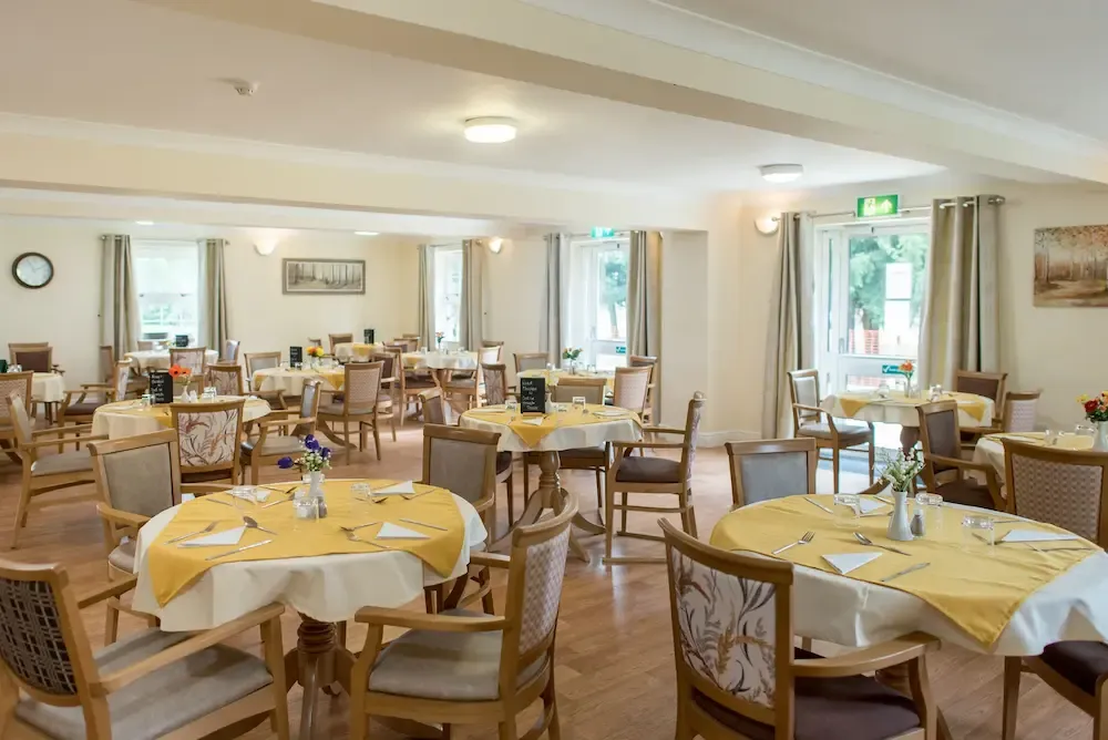 Halstead Hall Care Home dining room