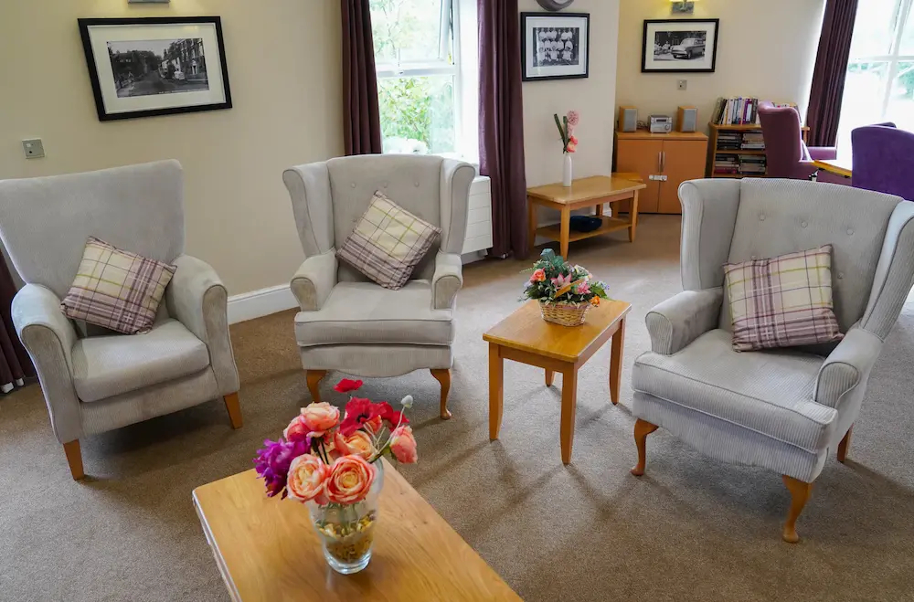 Highcroft Hall Care Home lounge