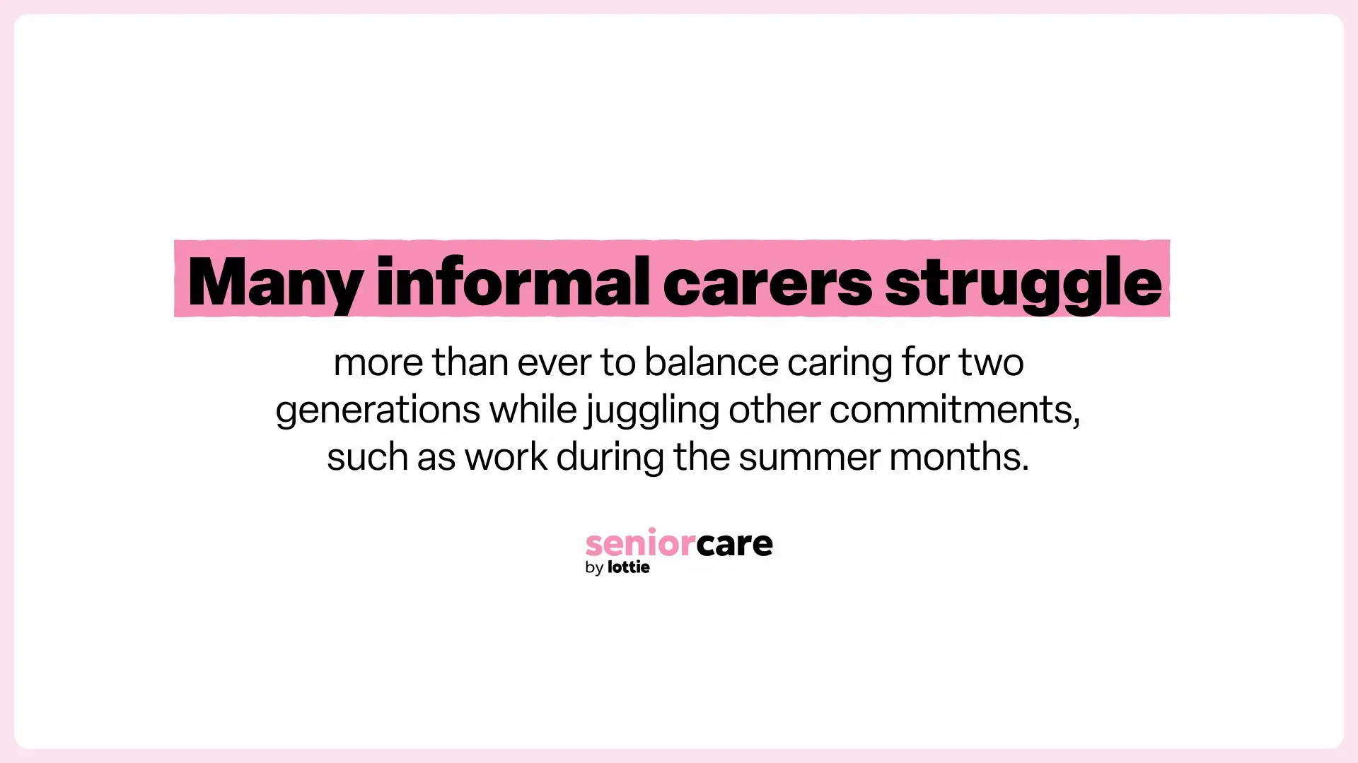 Informal carers struggle balancing unpaid care and paid work