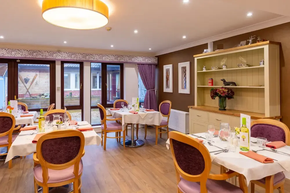 Kingsland House Care Home dining room