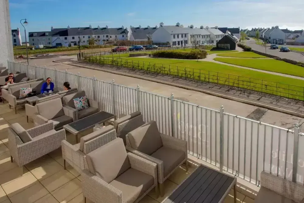 Landale Court patio and exterior