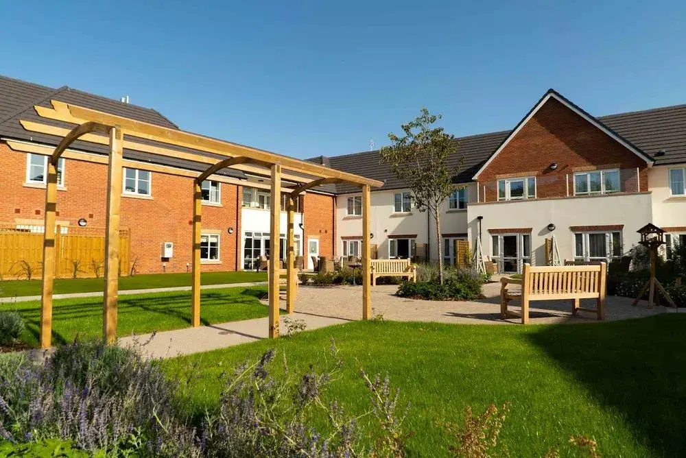 Lonsdale Mews care home garden and exterior