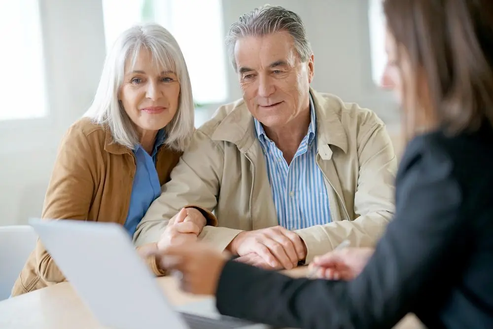 Older couple receiving financial advice