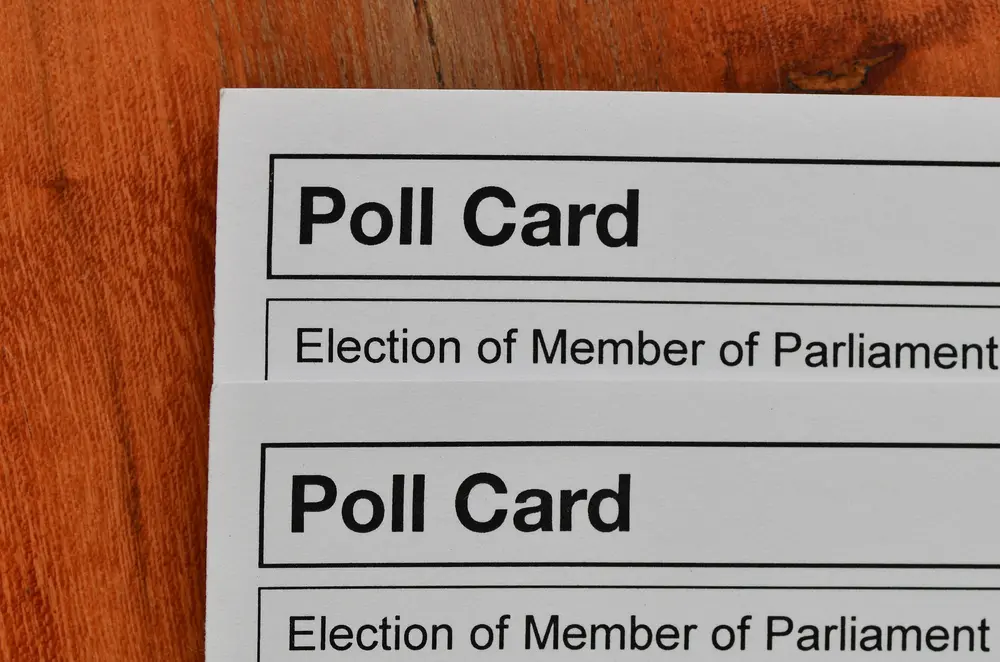 Poll card in the UK