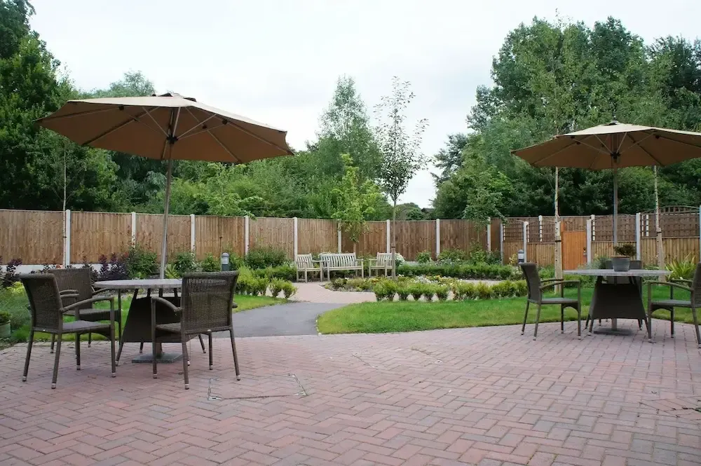 Sutton Grange Care Home garden and patio