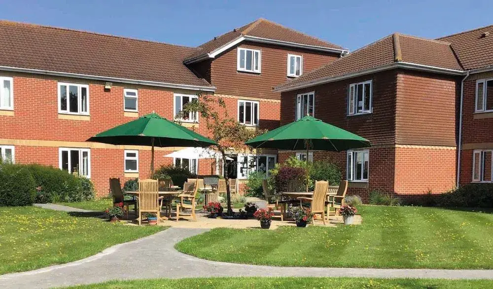 Talbot View care home garden and exterior