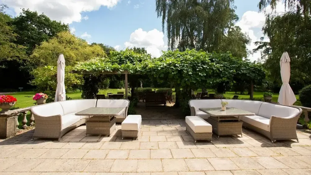 Tenterden House Care Home patio and garden