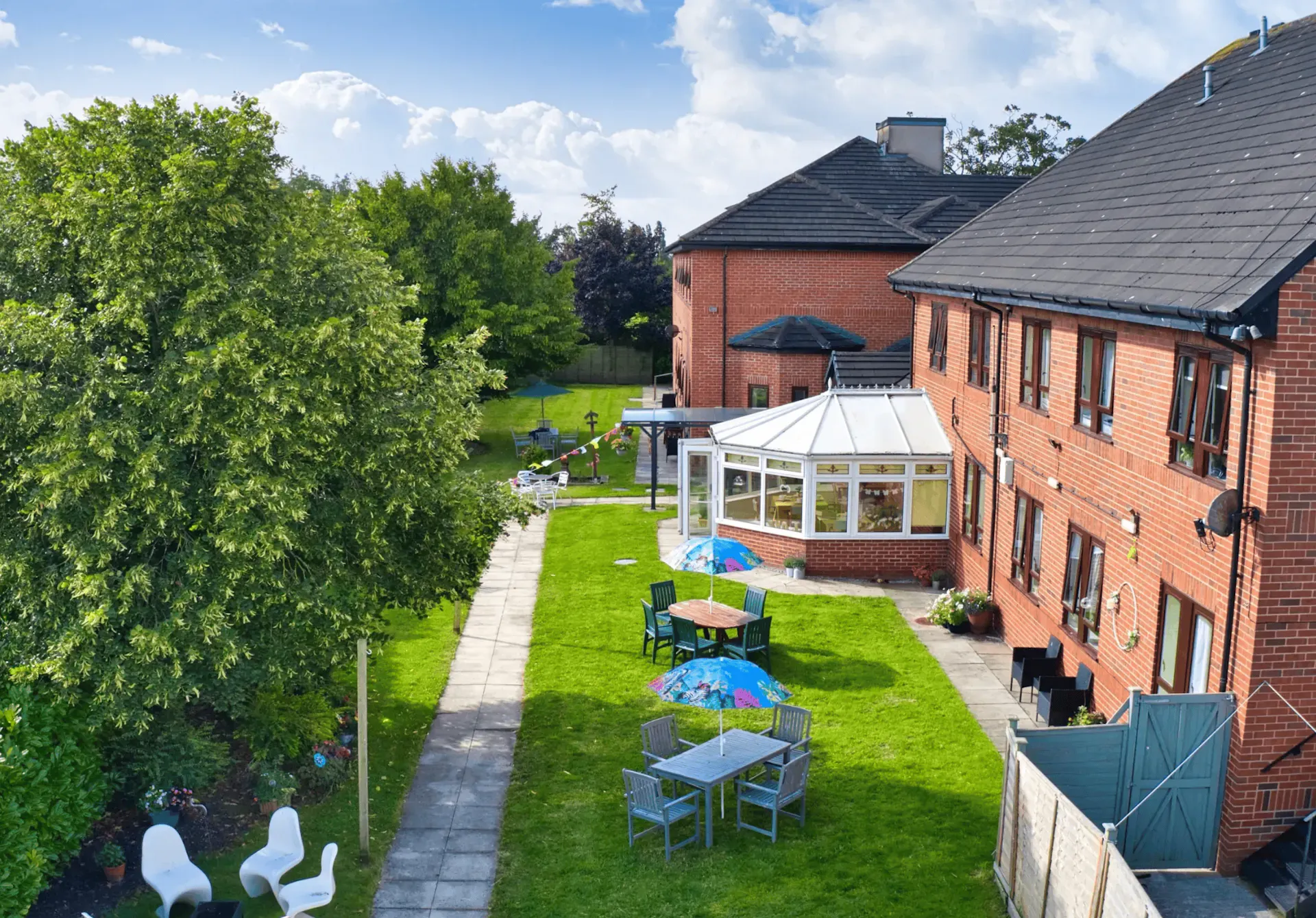 The Old Vicarage Care Home garden and exterior